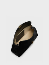TOTEME - T-Lock Clutch in Black Pony Hair