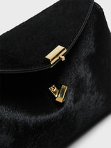 TOTEME - T-Lock Clutch in Black Pony Hair