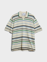 Adidas - Wales Bonner Knit Polo in White/Green