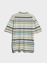 Adidas - Wales Bonner Knit Polo in White/Green