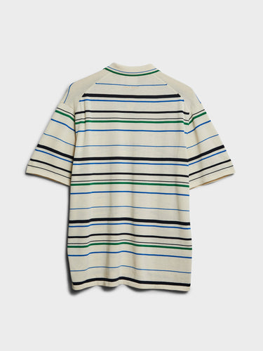 Adidas - Wales Bonner Knit Polo in White/Green