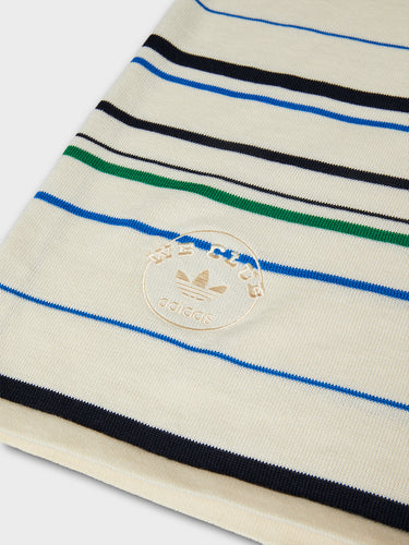 Adidas - Wales Bonner Knit Polo in White/Green