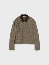 Auralee - Homespun Tweed Zip Blouson in Brown