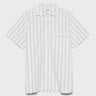 Tekla -  Poplin Pyjamas Short Sleeve Shirt in Needle Stripes
