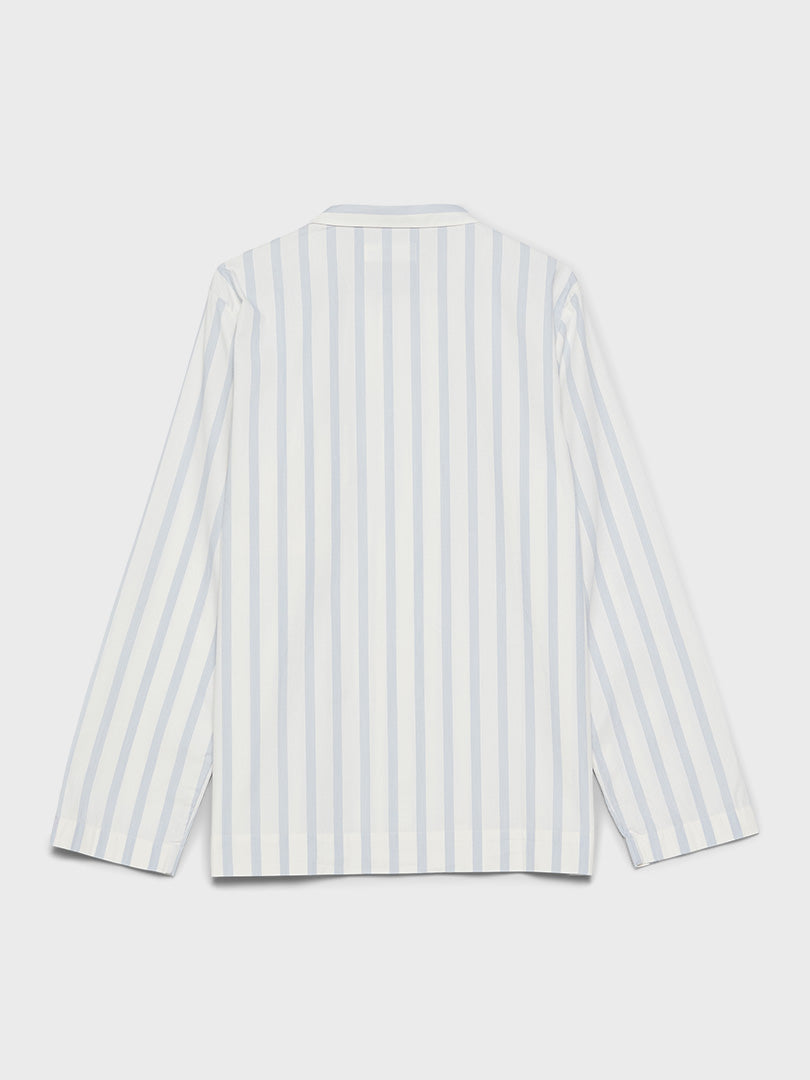 Poplin Pyjamas Skjorte i Needle Stripes