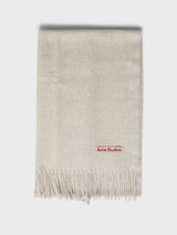 Acne Studios - Narrow Fringe Wool Scarf in Oatmeal Melange