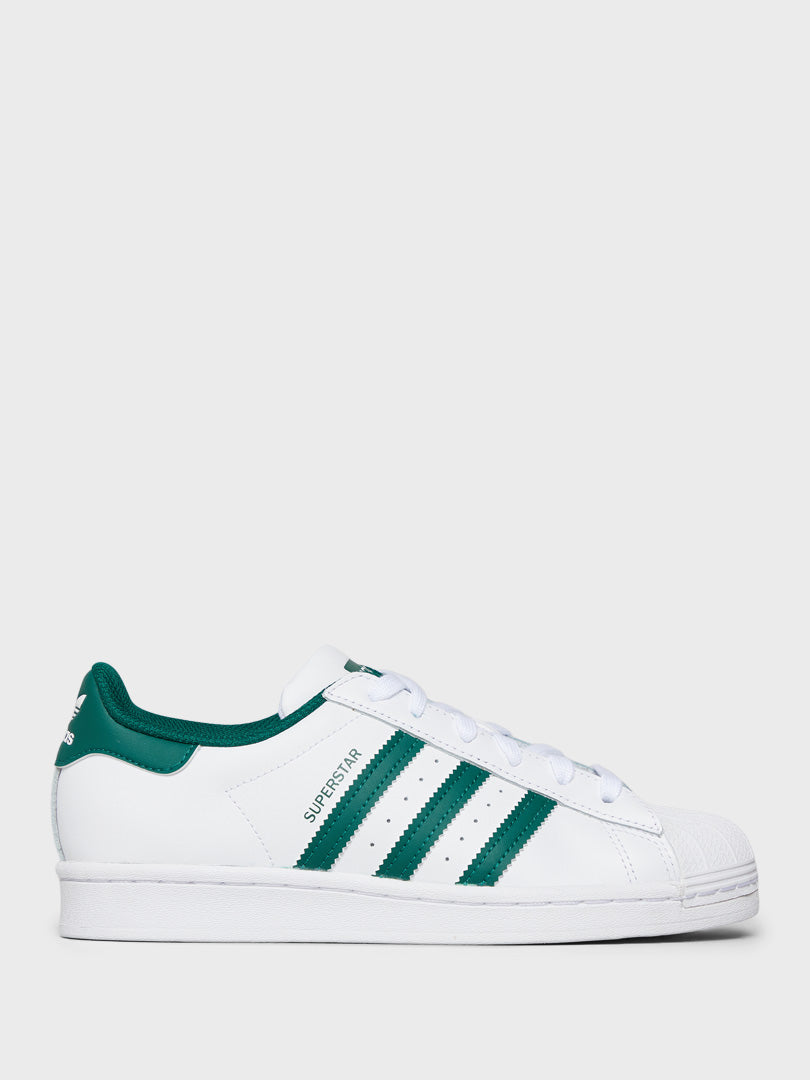 Adidas Superstar Sneakers in White and Green – stoy