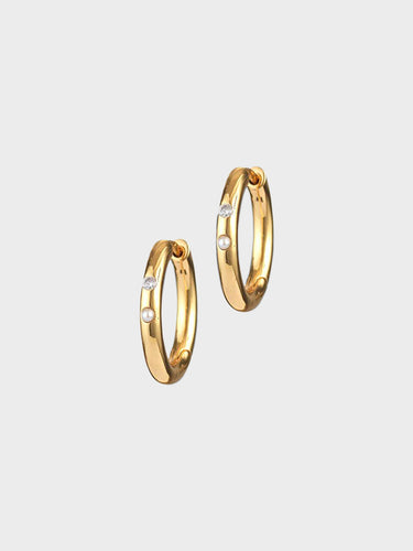 Anni Lu - Brigitte Hoops in Brass With Gold Finish
