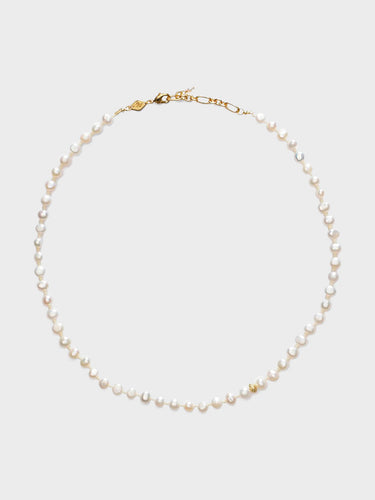 Anni Lu - Petit Stellar Pearly Necklace in White