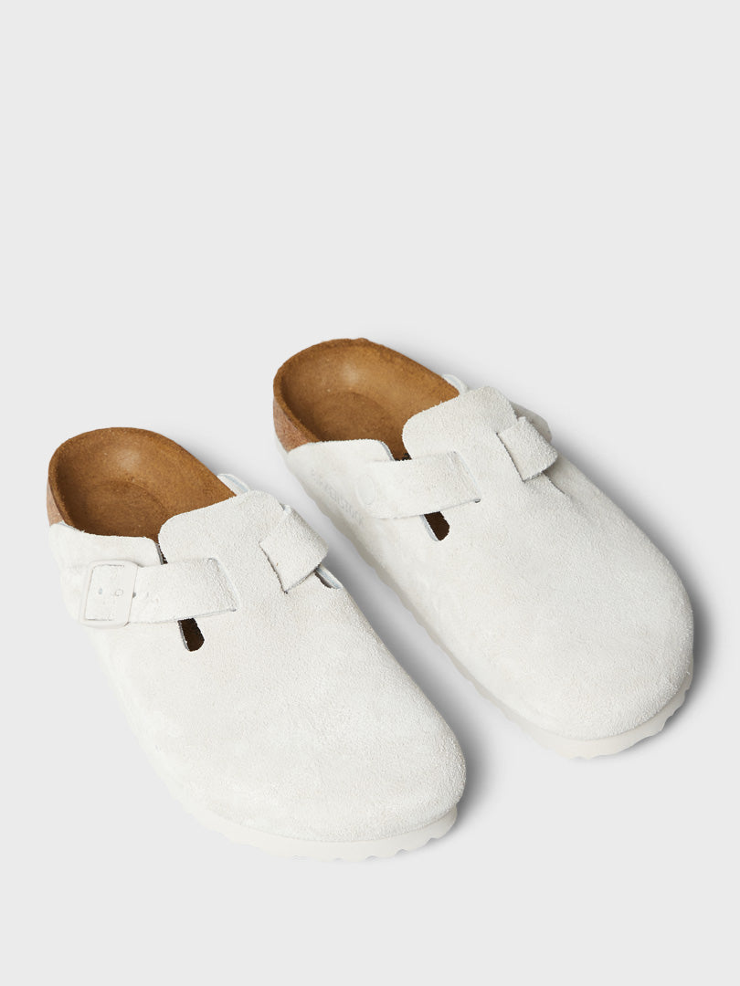 Boston Suede Sandals in Antique White