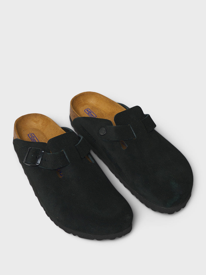 Boston Suede Sandals in Black