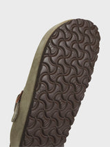 Birkenstock - Boston Suede Narrow Sandals in Taupe