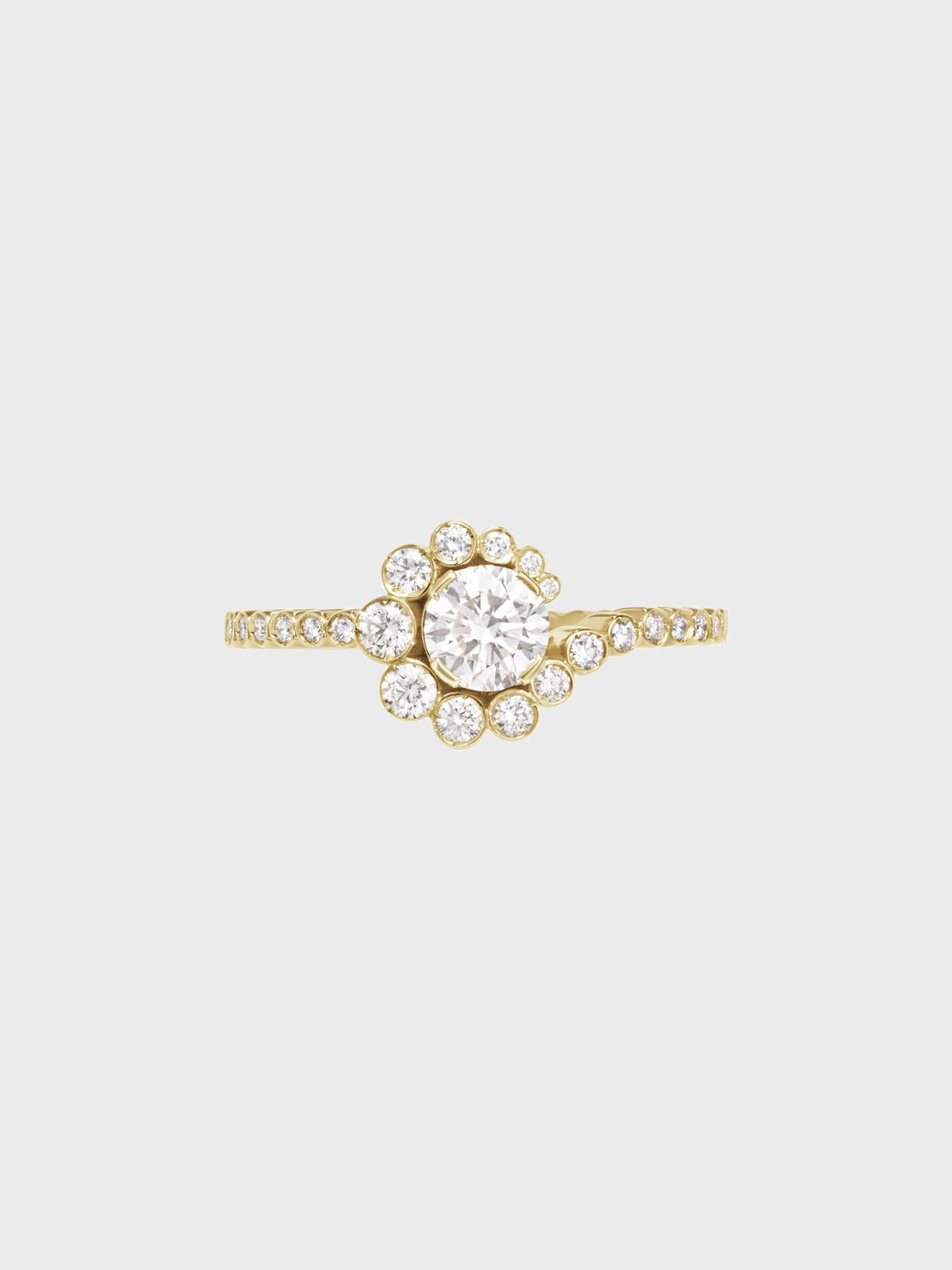18kt yellow gold Celestine diamond ring