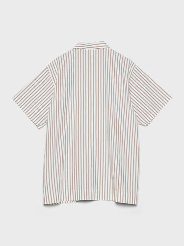 Tekla - Poplin Pyjamas Short Sleeve in Hopper Stripes