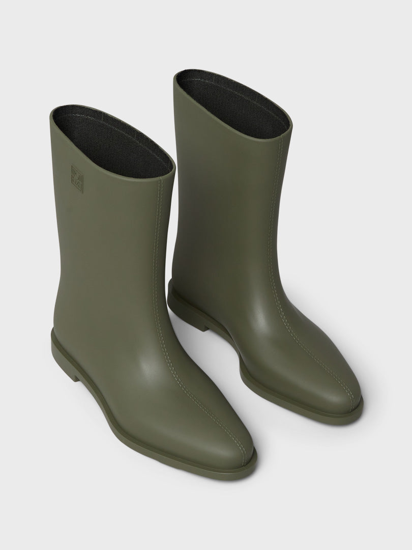 The Rain Boots in Khaki Green
