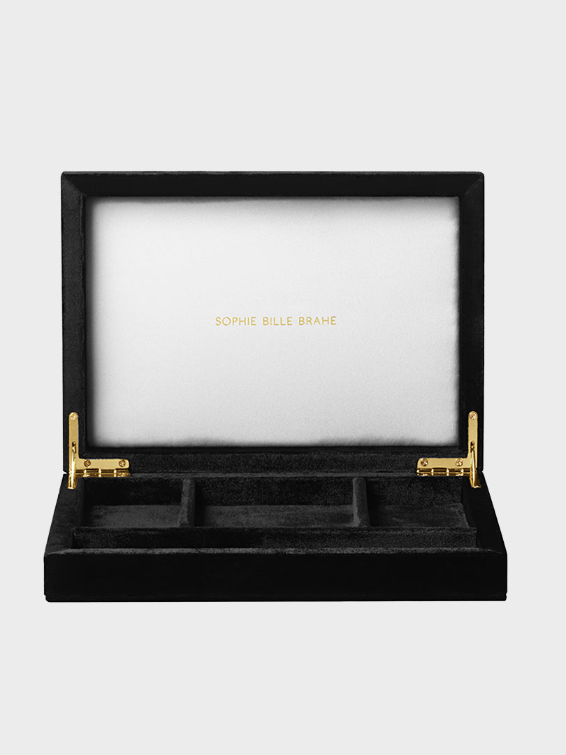 Trésor Velvet Jewelry Box in Black