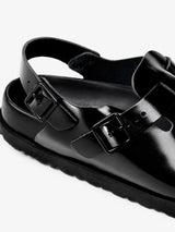 1774 Birkenstock - 1027503 Tokio Shiny Leather Narrow Sandals in Black