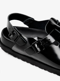 1774 Birkenstock - 1027503 Tokio Shiny Leather Narrow Sandals in Black