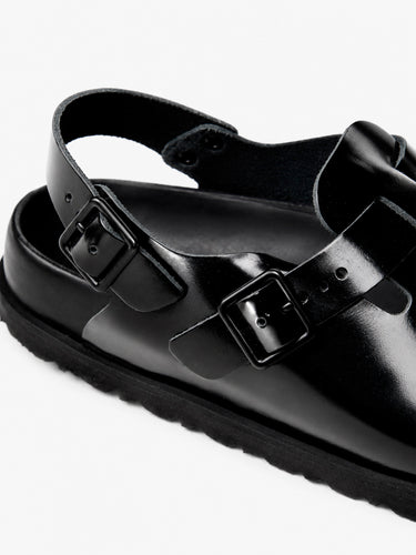 1774 Birkenstock - 1027503 Tokio Shiny Leather Narrow Sandals in Black