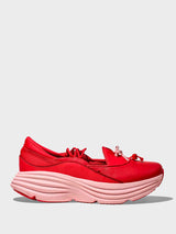Hoka One One - Bondi Mary Jane Sneakers in Cerise and Rose Tea