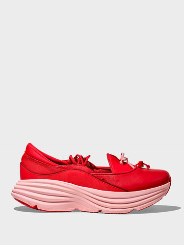 Hoka One One - Bondi Mary Jane Sneakers in Cerise and Rose Tea