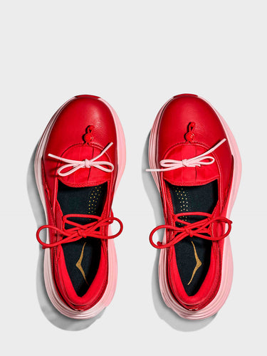 Hoka One One - Bondi Mary Jane Sneakers in Cerise and Rose Tea