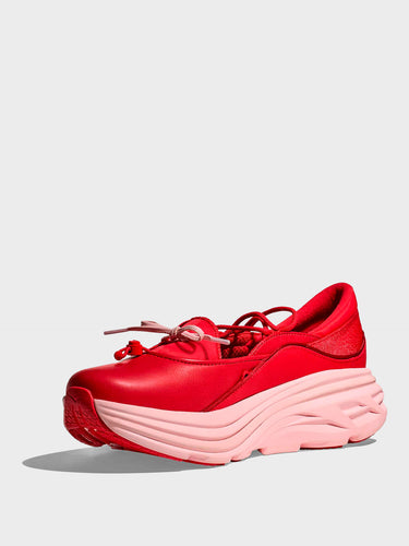 Hoka One One - Bondi Mary Jane Sneakers in Cerise and Rose Tea