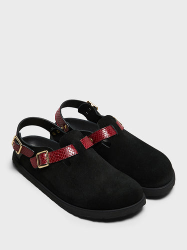 1774 Birkenstock - Tokio 1774 Narrow Cazador Sandals in Red Snake Leather