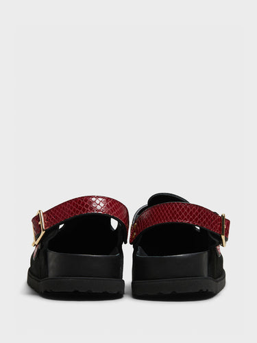 1774 Birkenstock - Tokio 1774 Narrow Cazador Sandals in Red Snake Leather