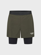 Pas Normal Studios - Balance 2-in-1 Shorts in Dark Olive