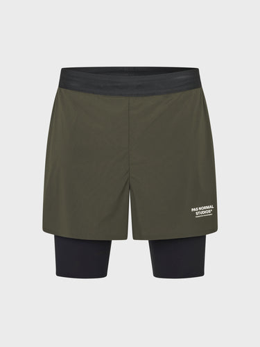 Pas Normal Studios - Balance 2-in-1 Shorts in Dark Olive