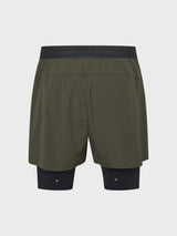 Pas Normal Studios - Balance 2-in-1 Shorts in Dark Olive