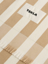 Tekla - Beach Towel in Almond Stripes