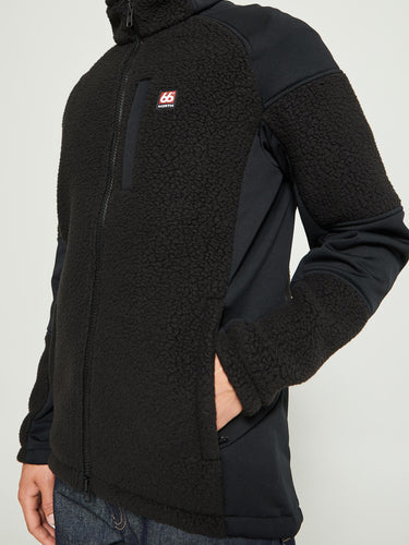66 North - Tindur Technical Shearling Jacket in Black