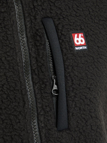 66 North - Tindur Technical Shearling Jacket in Black
