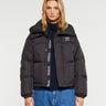 66 NORTH - Dyngja Down Cropped Jacket in Obsidian