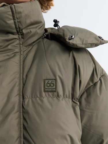 66 North - Dyngja Down Coat in Tarmac - Exclusive Colourway