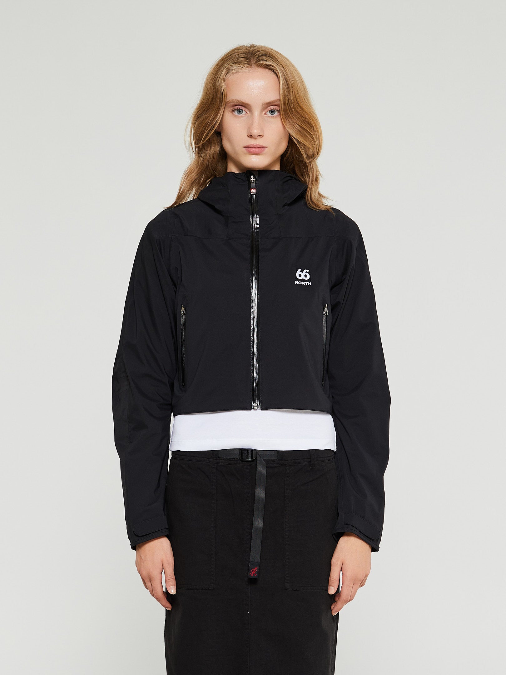 66 NORTH - Snaefell W Cropped Neoshell Jacket in Black