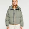 66 NORTH - Dyngja Down Cropped Jacket in Glacial Clay