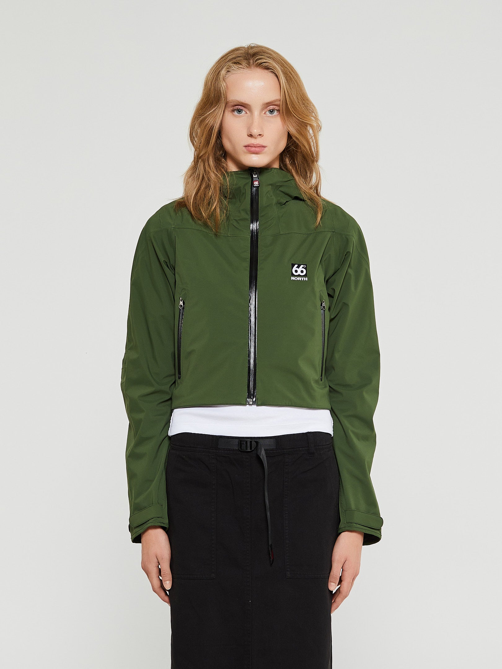 66NORTH - Snaefell W Cropped Neoshell Jacket in Olive