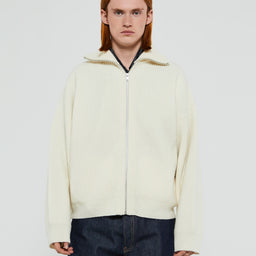 66 North - Vonarstraeti Zipped Sweater in White