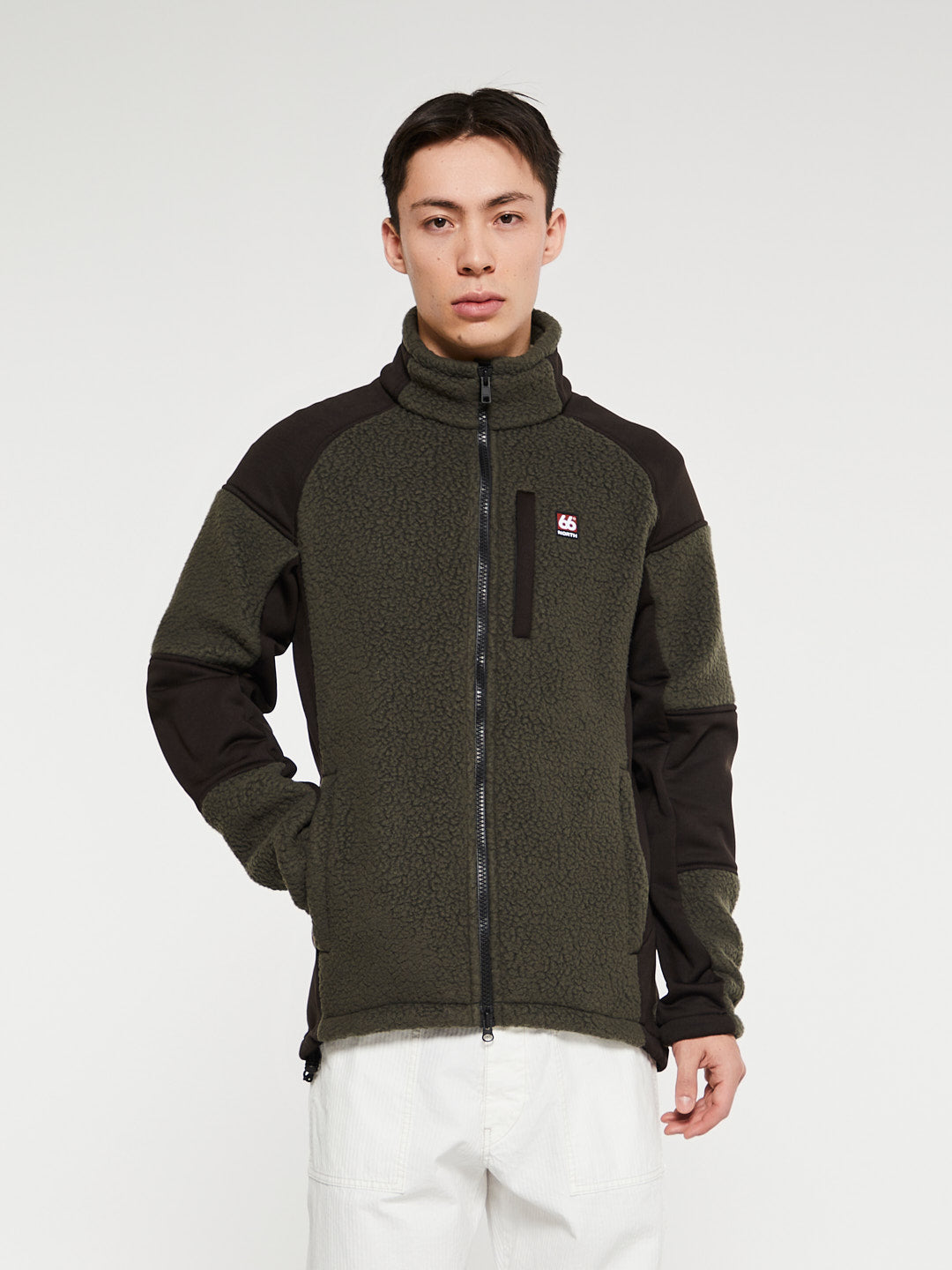 66 North - Tindur Technical Shearling Jacket in Green