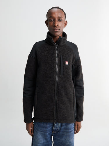 Tindur Technical Shearling Jacket in Black