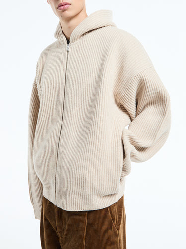 66 North - Vonarstræti Zipped Hoodie in Feather Grey