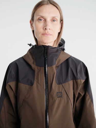 66 North - Dyngja Shell Jacket in Dark Brown