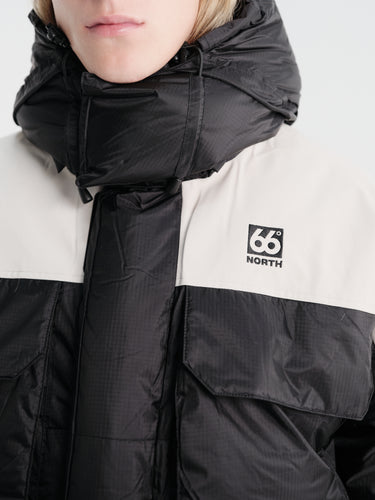 66 North - Tindur Short Down Jacket in Black Crystal