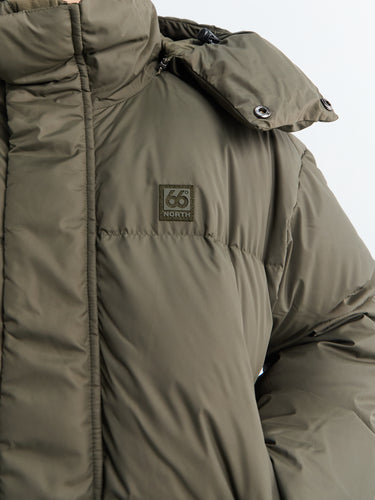 66 North - Dyngja Down W Cropped Jacket in Tarmac - Exclusive Colourway