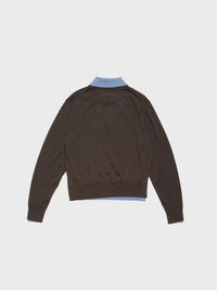 Acne Studios - Layered Wool Knit in Brown and Blue