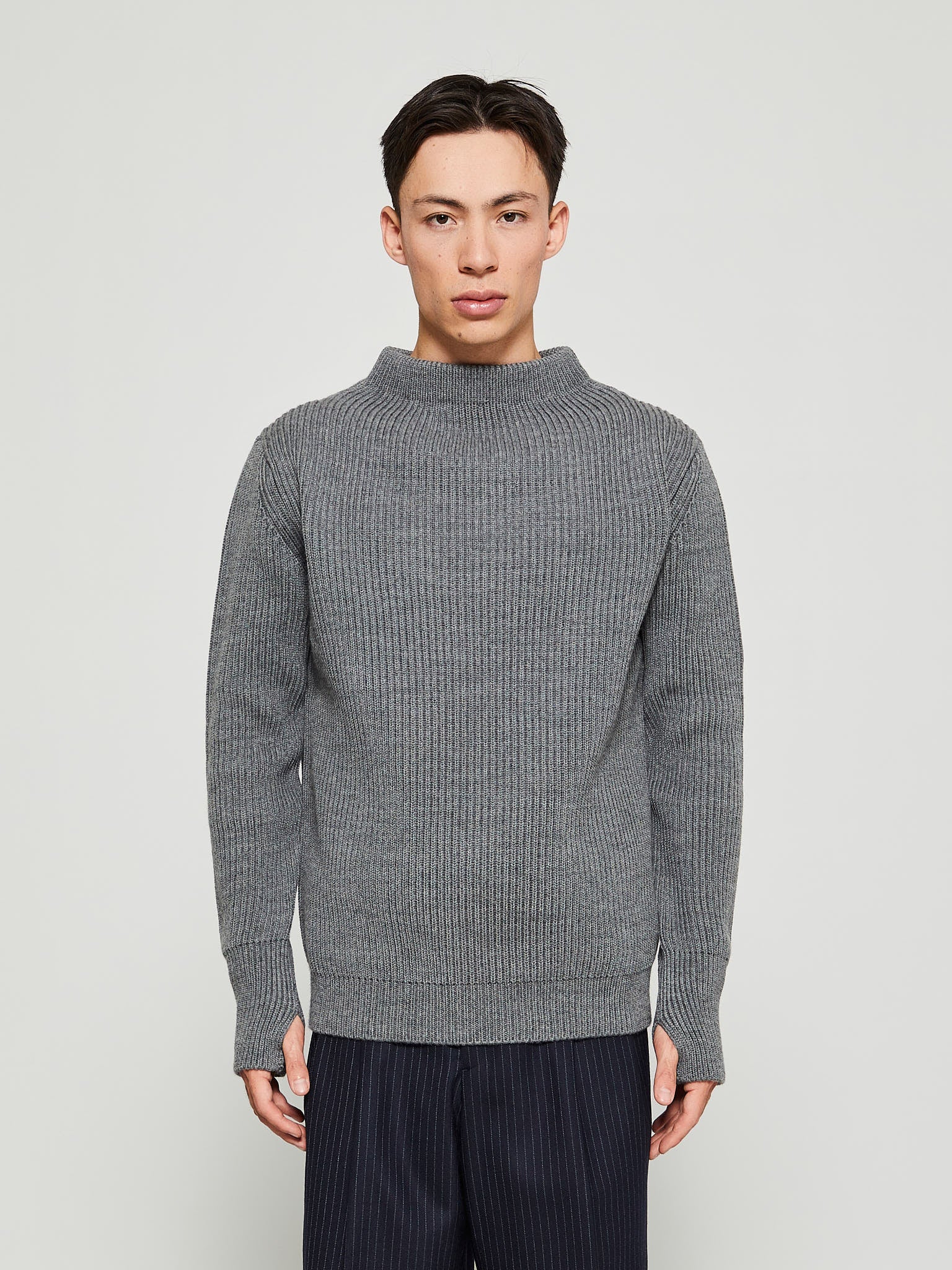 Andersen-Andersen - Navy Crewneck in Grey