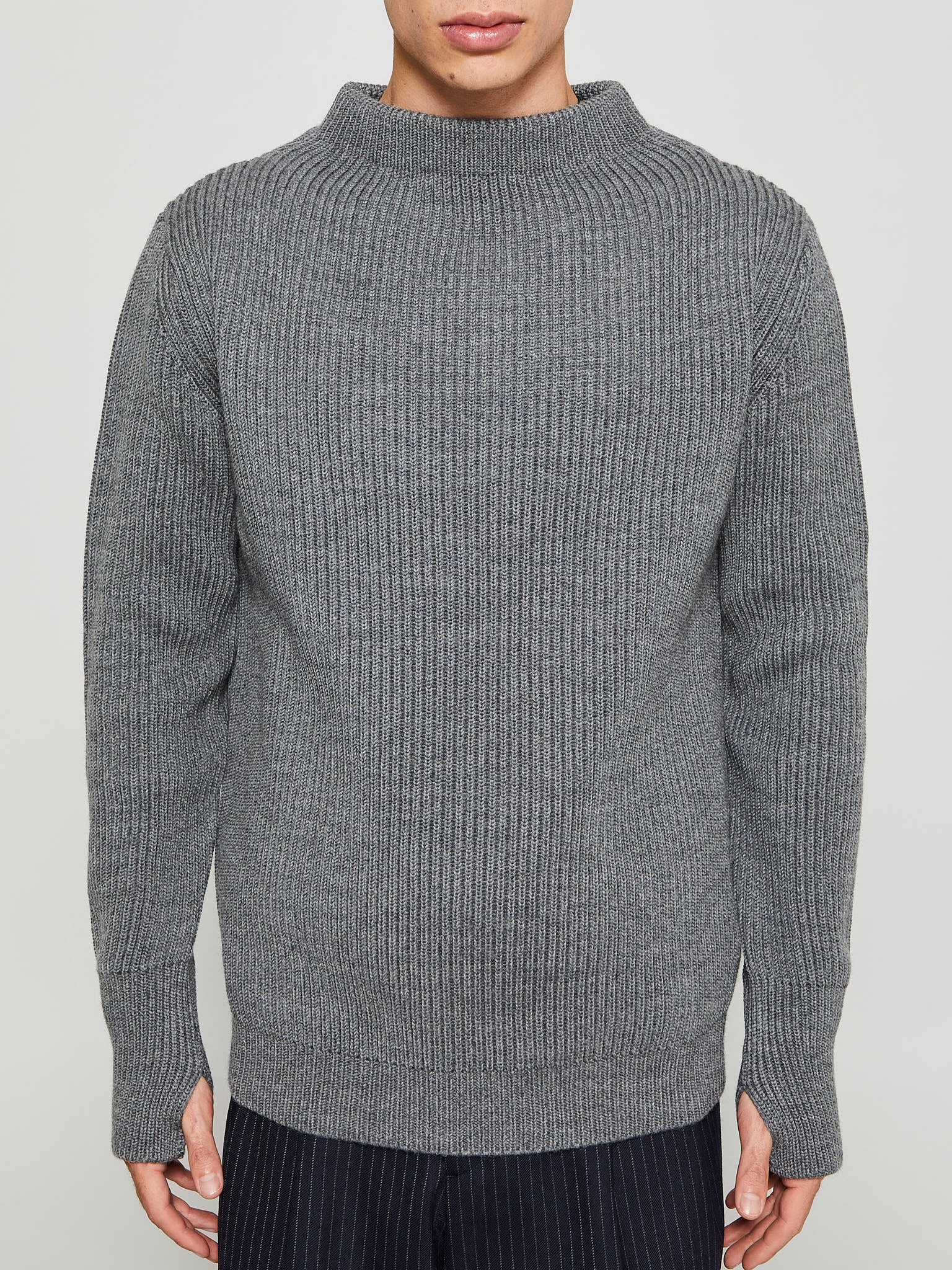 Andersen-Andersen - Navy Crewneck in Grey